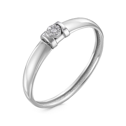 Кольцо из белого золота с бриллиантами