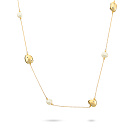 Колье из серебра с жемчугом, фианитами