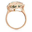 Кольцо из красного золота с бриллиантами, аметистом