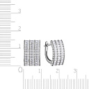 Серьги с английским замком из серебра с фианитом