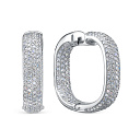 Серьги из белого золота с бриллиантами