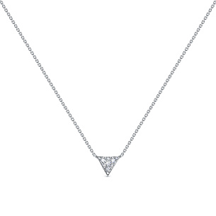 Колье из белого золота с бриллиантом