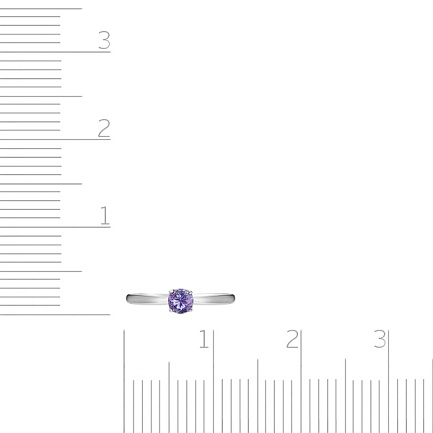 Кольцо из белого золота с танзанитом