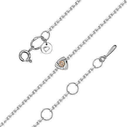 Браслет декоративный из серебра с бриллиантом