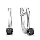 Серьги с английским замком из белого золота с бриллиантами