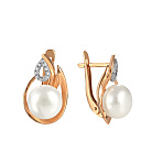 Серьги с английским замком из красного золота