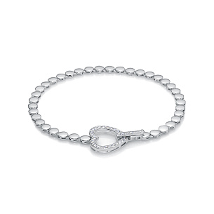 Браслет из белого золота с бриллиантом