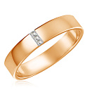 Кольцо обручальное из красного золота