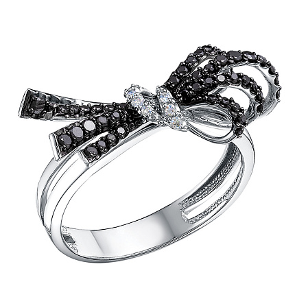 Кольцо из белого золота с бриллиантами