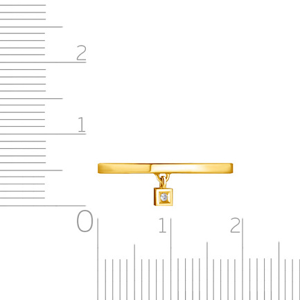 Кольцо из желтого золота с бриллиантом