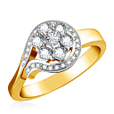 Кольцо из желтого золота с бриллиантами