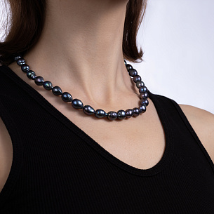 Бусы из красного золота с жемчугом