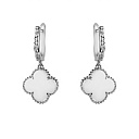 Серьги с английским замком из серебра с керамикой