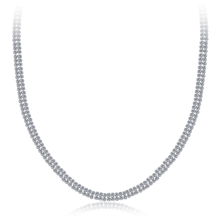 Колье из серебра с фианитами Сваровски