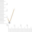 Колье из красного золота с бриллиантом, плетение панцирное