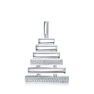 Подвеска из белого золота с бриллиантом