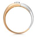 Кольцо из красного золота с фианитом