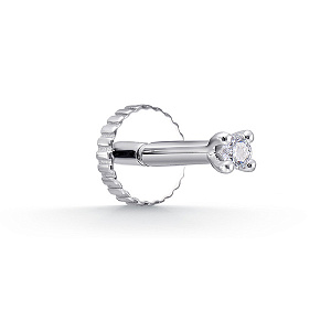 Моносерьга из белого золота с бриллиантом