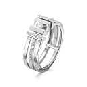 Кольцо из белого золота с бриллиантами