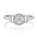 Кольцо из серебра с фианитами