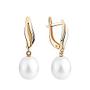 Серьги с английским замком из красного золота