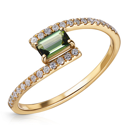 Кольцо из желтого золота с бриллиантами