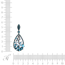 Подвеска из белого золота с бриллиантами, топазами