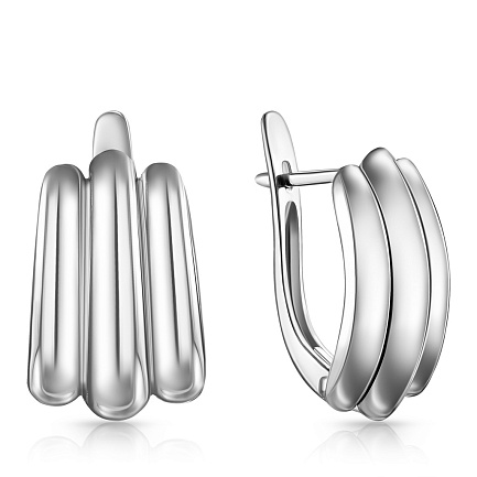 Серьги с английским замком из серебра