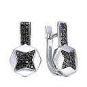 Серьги из белого золота с бриллиантами