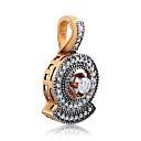 Подвеска из желтого золота с бриллиантами