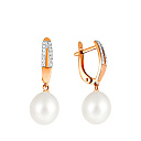 Серьги с английским замком из красного золота