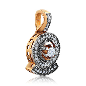 Подвеска из желтого золота с бриллиантами