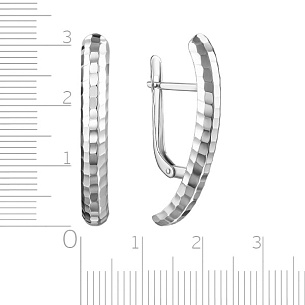 Серьги с английским замком из серебра