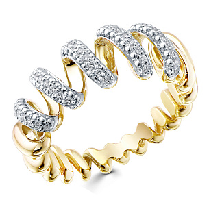 Кольцо из желтого золота с бриллиантом