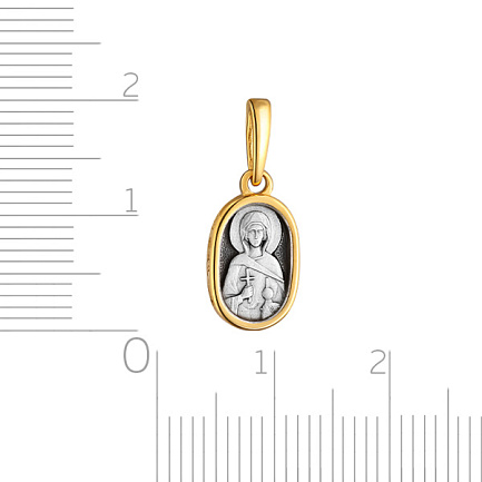 Образ св равноап Мария Магдалина серебряный с позолотой