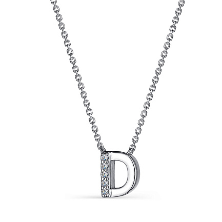 Колье из серебра с фианитами