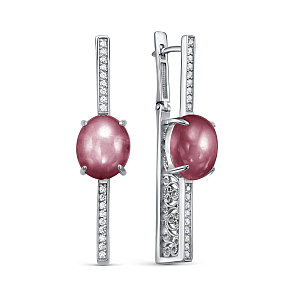 Серьги с английским замком из серебра