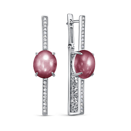 Серьги с английским замком из серебра