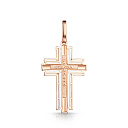 Крест из комбинированного золота