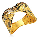 Кольцо из комбинированного золота с фианитом