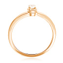 Кольцо из красного золота с бриллиантом