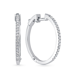 Серьги из белого золота с бриллиантами