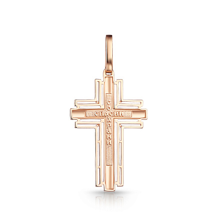 Крест из комбинированного золота