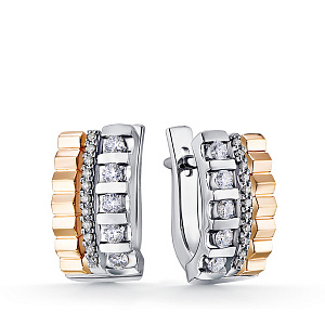 Серьги из белого золота с бриллиантами