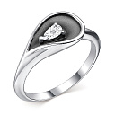 Кольцо из серебра с бриллиантом