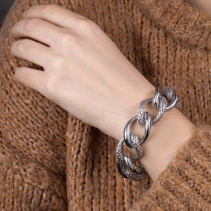 Браслет декоративный из серебра