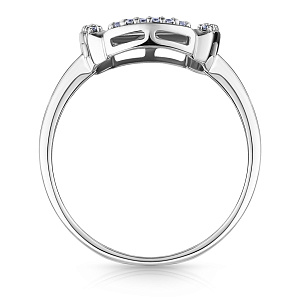 Кольцо из белого золота с бриллиантами