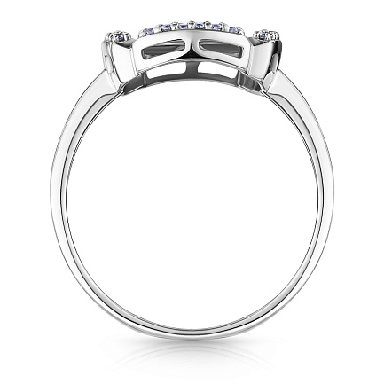 Кольцо из белого золота с бриллиантами