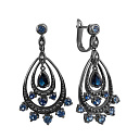 Серьги с английским замком из золота с бриллиантами