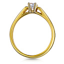 Кольцо из желтого золота с бриллиантом